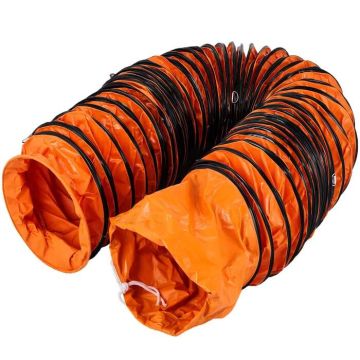 25 feet flexible PVC duct hose for extraction, 12 inches