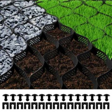 Geotextile soil mesh, 1885 lb load, 3 inch deep, for patios and driveways