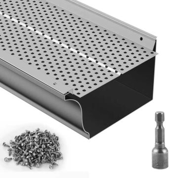Raptor aluminum gutter guard, 152 mm, 52 pcs., 528 cm