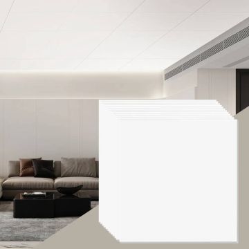 Ceiling tiles PVC foam, 24x24 inches, white, 12 pcs. per pack