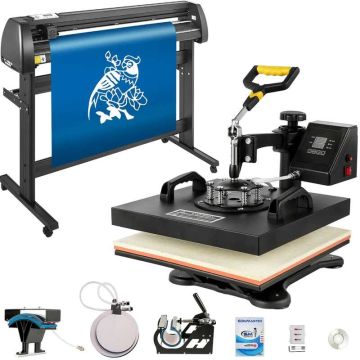 Heat press 5 in 1, 38.1x38.1 cm, vinyl cutter, 3 blades
