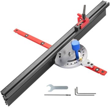 Kątomierz do piły stołowej, 457 mm, aluminiowy z laserem, kąt 60°