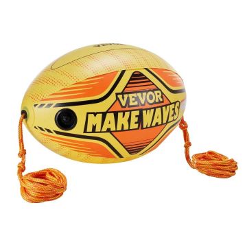 Inflatable ball for boats and water sports with PVC and tubular rope