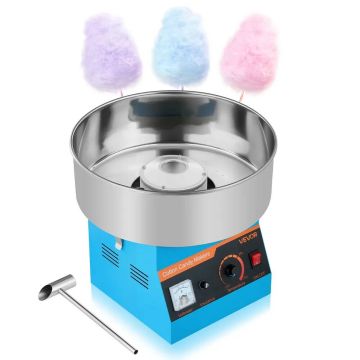 Commercial electric cotton candy maker, 1000 W, blue, 38 cm bowl