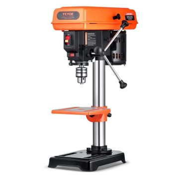 Bench drill 203.2 mm, 500 W, adjustable speed, LED lighting, for wood and metal