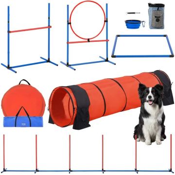 Sprzęt do treningu agility dla psów, zestaw 5 elementów z przeszkodami