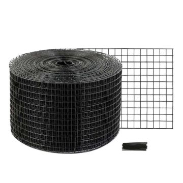 Solar bird protection, 12.7 mm wire roll, 20 x 3048 cm, rustproof PVC coating, 50 pcs. wire tires