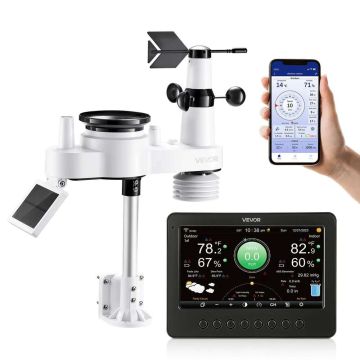 Wi-fi weather station 7 in 1, solar power, TFT display