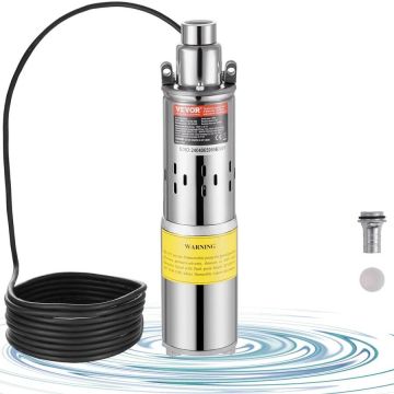 Solar Powered Submersible Deep Water Pump, 48V, 369W, 8.4 GPM