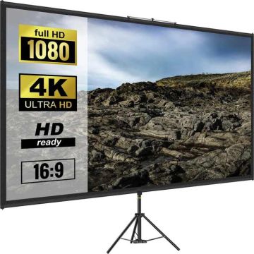 Tripod projector screen 60", 16:9, height adjustable, portable