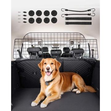Adjustable Wire Car Partition for Dogs, 35-61 Inch, Universal Model