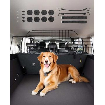 Adjustable Wire Dog Car Partition 38-66.3 Inches