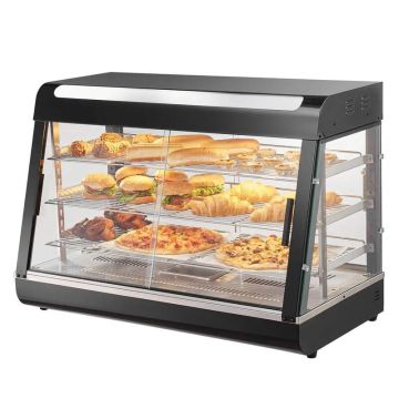 3-stage commercial food warmer, 1500 W, 130 L, with lighting and temperature display