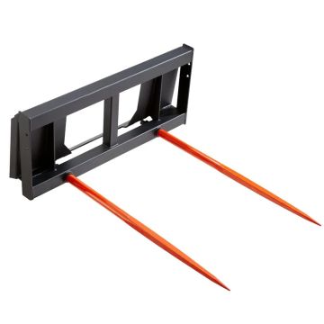 Skid Steer Loader 49 Inch Hay Spears for Tractor, 2 Pcs, 3000 lbs Lifting Capacity