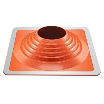Silicone roof pipe sealing insert 10-18 inches, metal base
