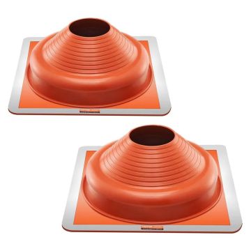 Roof pipe sealing nozzles, silicone, metal base, 6-16 cm