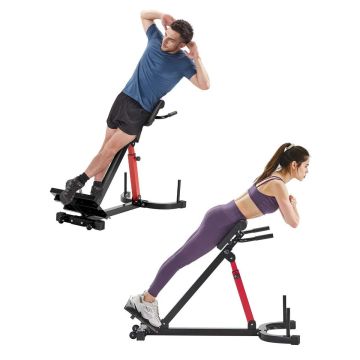 Roman Hyperextension Bench, Adjustable, 350 lbs, Multifunctional Training Equipment