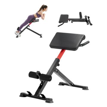 Roman Hyperextension Bench, Adjustable, Foldable, 250 lbs, Multifunctional Home Gym Equipment