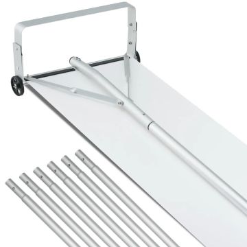 Aluminum roof snow rake with wheels, 914 cm, non-slip handle