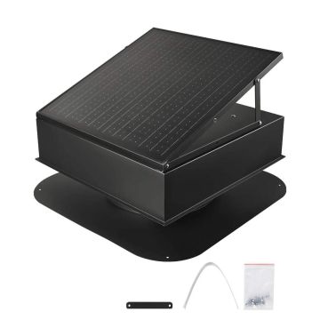 Solar Powered Retractable Roof Fan, 35W, 2400 CFM, Automatic Control