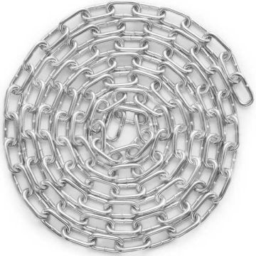 Ocynkowany łańcuch spiralny 3/16" x 10', obciążenie 1100 funtów, szybkie złącza