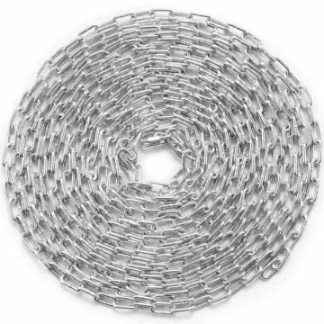 Ocynkowany łańcuch spiralny 1/8" x 33', udźwig 350 funtów, z szybkimi złączami