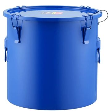 Carbon Steel Fryer Grease Bucket 10 Gallon with Lid Blue