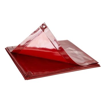 Welding curtain mesh, 1.8x1.8 m, fireproof, red, with UV protection