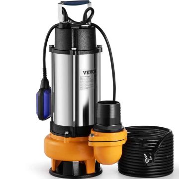 Zanurzalna pompa wodna ze stali nierdzewnej, 2200 W, 60000 l/h, z wyłącznikiem pływakowym