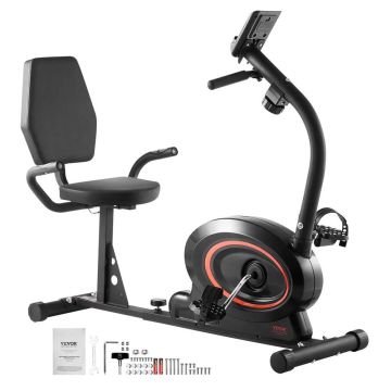 Recumbent exercise bike for adults, magnetic, LCD monitor