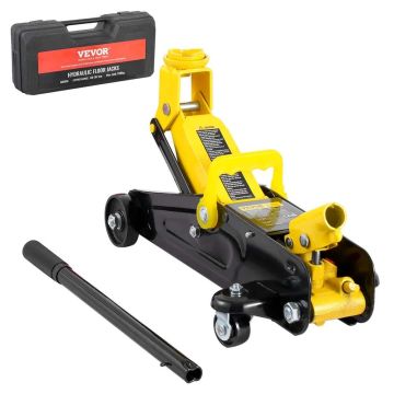 Low profile iron hydraulic jack 1.5 t yellow
