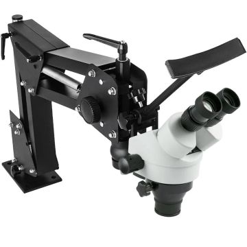 Mikroskop wielokierunkowy z mikroustawieniem i lustrem, 7X-4,5X, uchwyt 76 mm