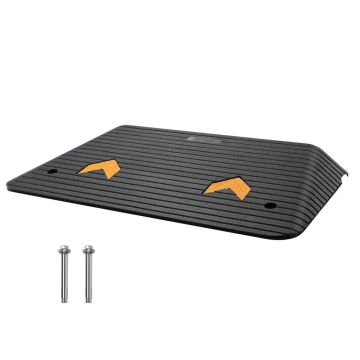 Rubber Threshold Ramp, 3.5 Inch, Natural Rubber, Non-Slip, 33069 Pounds Load Capacity
