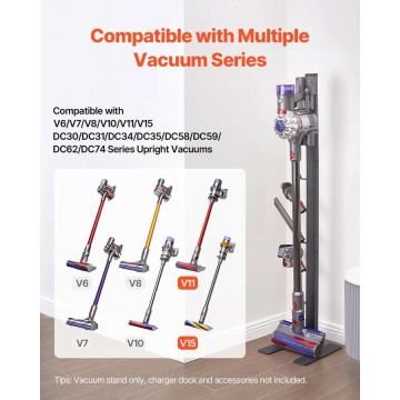 Uchwyt na odkurzacz Dyson V6–V15 z 6 haczykami
