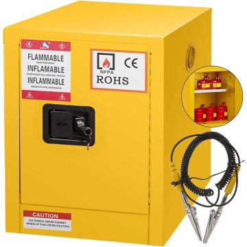 11 gallon safety cabinet, 16.9x16.9x18.1 cm, hinged, hand-held