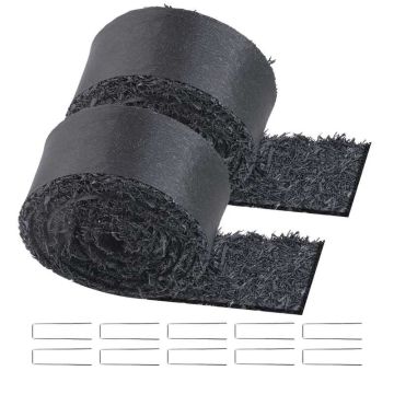 Ściółka gumowa do kształtowania krajobrazu, 2 rolki, 120x4,5 cala, czarna