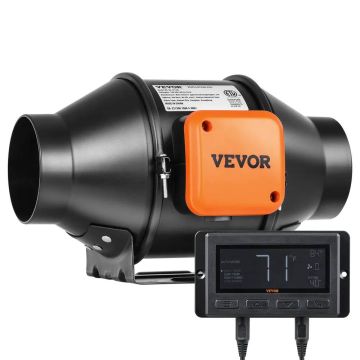 Built-in duct fan 102 mm with temperature and humidity controller