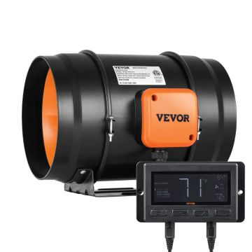 Built-in duct fan, 203 mm, with temperature humidity controller