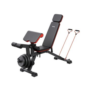 Adjustable Flat Weight Press Bench, 800 lbs, with Leg Extension