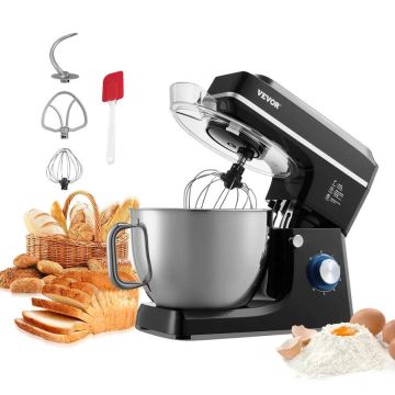 Mikser stojący do pieczenia, misa ze stali nierdzewnej 8,3 qt, 1400 W, czarny