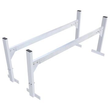 Aluminum minibus roof ladder bracket, 2 rungs, adjustable 1300–2060 mm