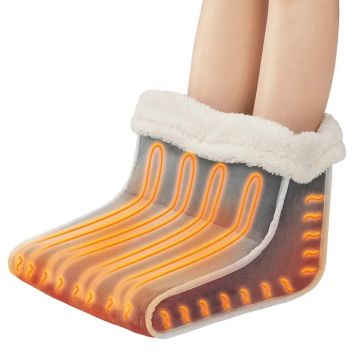 Electric double-sided flannel foot warmer with timer