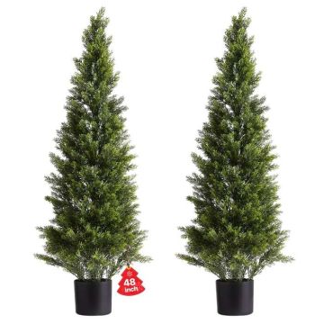 Artificial cedar and pine trees, 2 pcs., 1219 mm, decorative