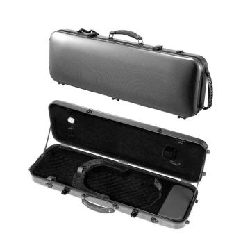 Full size 4/4 carbon fiber violin case, black