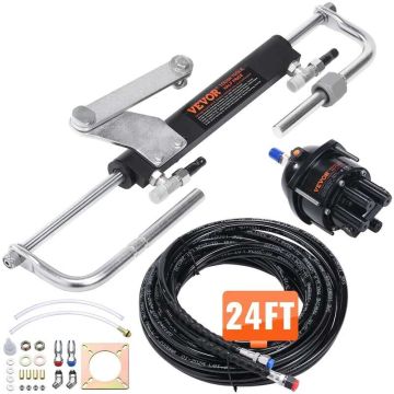 Hydraulic outboard steering gear kit, 90 HP, for marine vessels