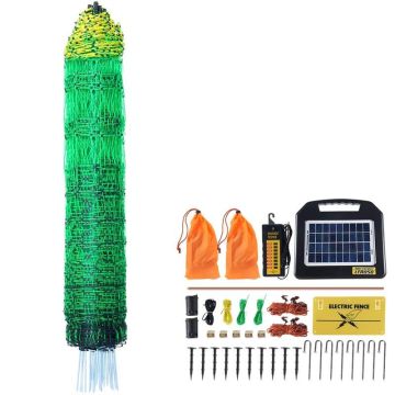 Ogrodzenie elektryczne PE, 48" x 100', z ładowarką solarną, słupkami i palikami