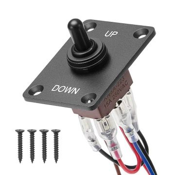 Chwilowy 6-pinowy przełącznik biegunowości, 12 V/30 A, wodoodporny