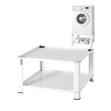 Solidna stalowa podstawa pralki z półką, 711x711x406 mm, 299 kg