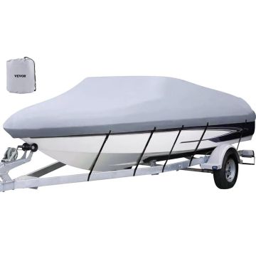 Waterproof 600D polyester boat cover, V-shaped, 518-579 cm, with straps