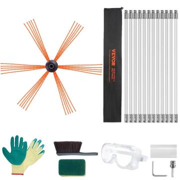 12 m chimney sweep kit with nylon brush and accessories